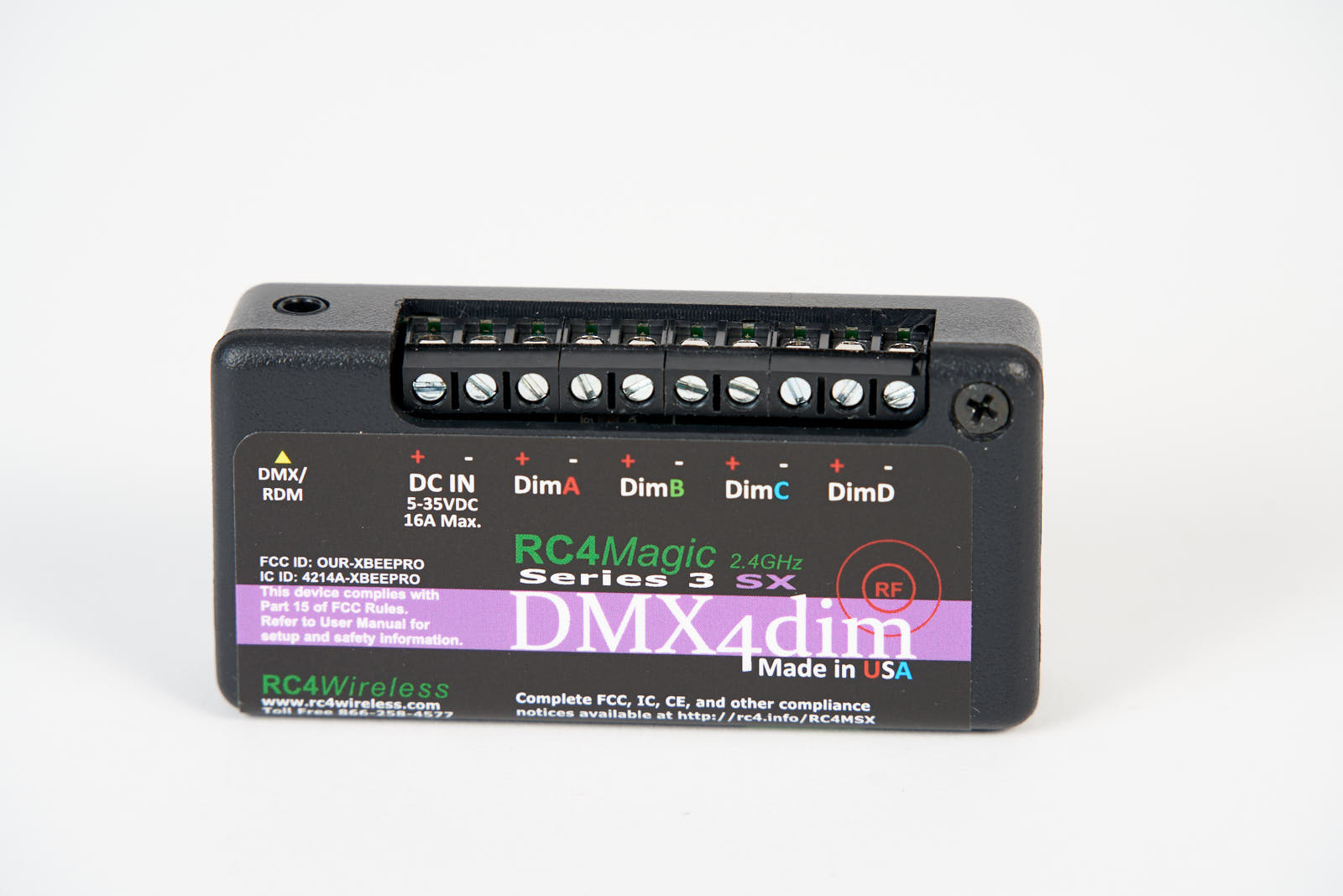 RC4Magic S3 DMX4dim 4-Channel Wireless Dimmer 1 RC4Magic S3 DMX4dim 4-Channel Wireless Dimmer