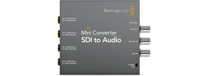 Blackmagic Design Mini Converter SDI to Audio Converter 4K/ 6G 1 Blackmagic Design Mini Converter SDI to Audio Converter 4K/ 6G