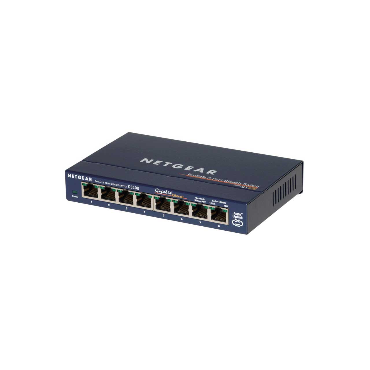 Netgear GS108 Prosafe 8 Port 10/100/1000 Gigabit Switch 1 Netgear GS108 Prosafe 8 Port 10/100/1000 Gigabit Switch