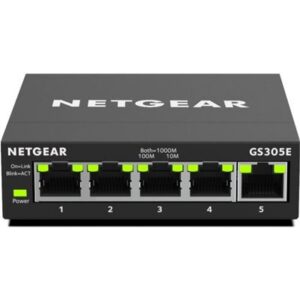 Netgear GS305E-100AUS SOHO 5-port Gigabit Smart Managed Plus Switch