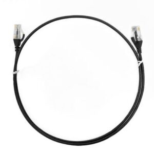 0.75m Cat 6 RJ45-RJ45 Ultra Thin LSZH BLACK